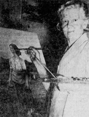 Mrs. Viola Lindley - Grandma Moses of Indiana - Pictured at Age 73